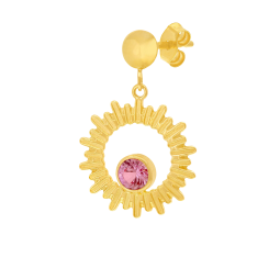 Boucles d'oreilles en or jaune et oxyde de zirconium