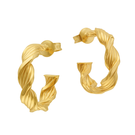 Créoles torsadées en or jaune