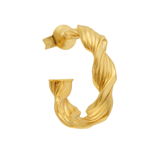 Créoles torsadées en or jaune