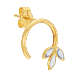 Boucles d'oreilles en or jaune et oxydes de zirconium