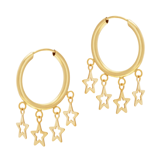 Boucles d'oreilles en or jaune 