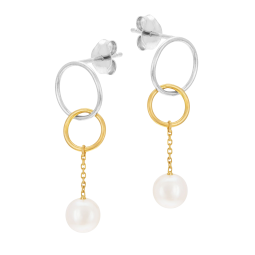 Boucles d'oreilles 2 ors et perles de culture