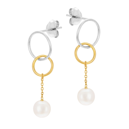 Boucles d'oreilles 2 ors et perles de culture