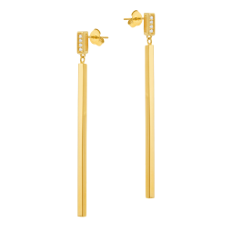 Boucles d'oreilles en or jaune et diamants 