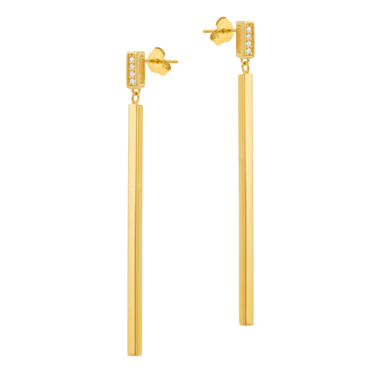 Boucles d'oreilles en or jaune et diamants 