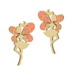 Boucles d'oreilles en or jaune et laque