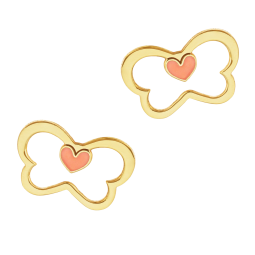 Boucles d'oreilles en or jaune et laque