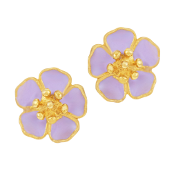 Boucles d'oreilles en or jaune et laque