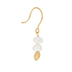 Boucles d'oreilles en or jaune et perles de culture