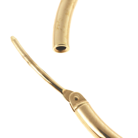 Créoles en or jaune, diamètre 40 mm