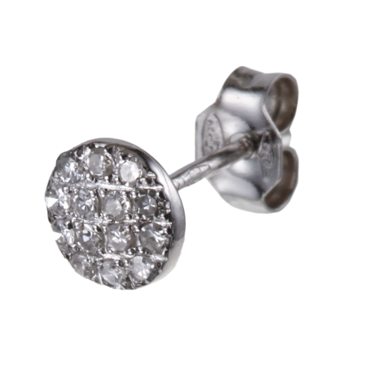 Boucles d'oreilles en or gris et diamants