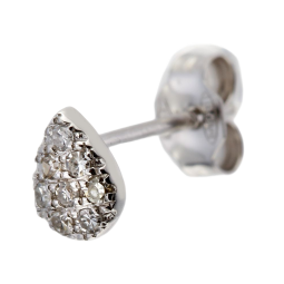 Boucles d'oreilles en or gris, diamants