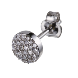 Boucles d'oreilles en or gris et diamants