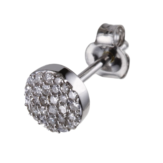Boucles d'oreilles en or gris et diamants