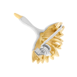 Broche pendentif en or jaune et rhodié, diamants