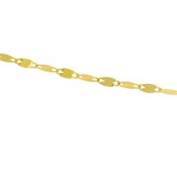 Chaîne de cheville en or jaune, maille fantaisie