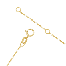 Chaîne de cheville en or jaune et oxydes de zirconium