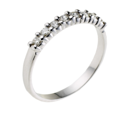 demi alliance serti 4 griffes or gris diamants