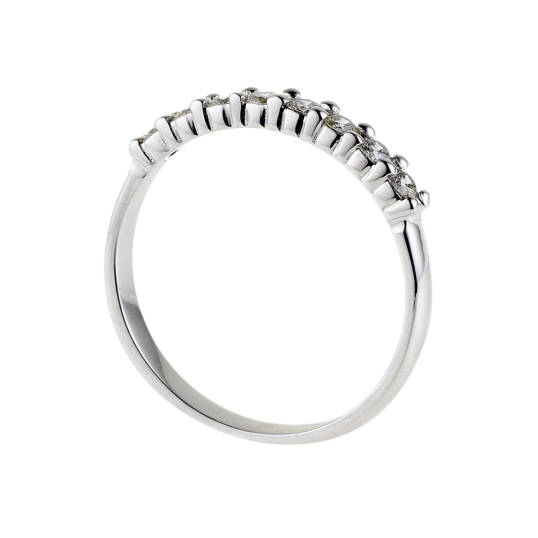 demi alliance serti 4 griffes or gris diamants
