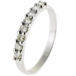 demi alliance serti 4 griffes or gris diamants