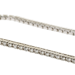 Bracelet en or gris, rivière de diamants (moyen modèle)