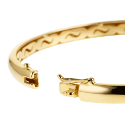 Bracelet jonc en or jaune, diamants