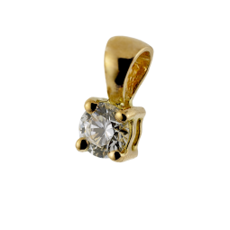 Pendentif en or jaune, diamant, 4 griffes