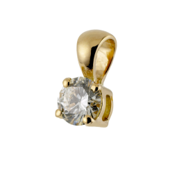 Pendentif en or jaune, diamant, 4 griffes