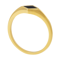 Bague en plaqué or et laque