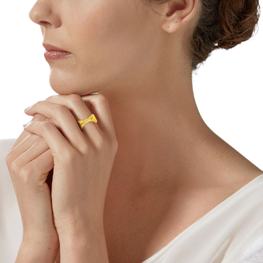 Bague en argent doré et oxydes de zirconium
