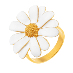 Bague en argent doré et laque 