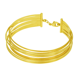 Bracelet en plaqué or, jonc multifils