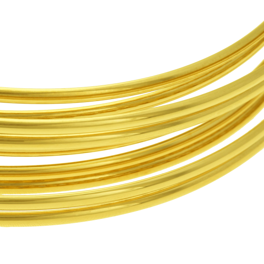 Bracelet en plaqué or, jonc multifils