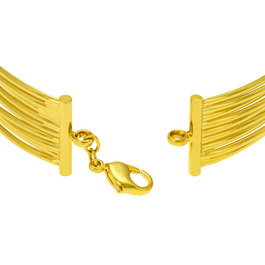 Bracelet en plaqué or, jonc multifils