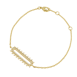 Bracelet en plaqué or et oxydes de zirconium