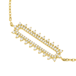 Bracelet en plaqué or et oxydes de zirconium