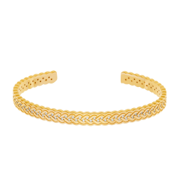 Bracelet jonc en plaqué or et oxydes de zirconium