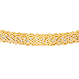Bracelet jonc en plaqué or et oxydes de zirconium