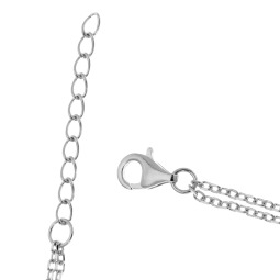 Bracelet en argent rhodié et oxydes de zirconium