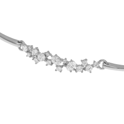 Bracelet en argent rhodié et oxydes zirconium