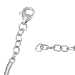 Bracelet en argent rhodié et oxydes zirconium