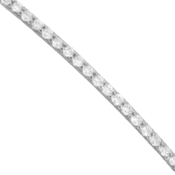 Bracelet en argent rhodié et oxydes de zirconium,  fermoir coulissant intérieur silicone