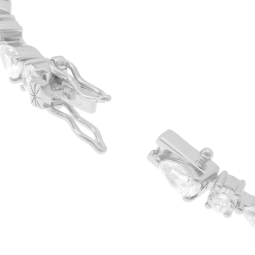Bracelet en argent rhodié et oxydes de zirconium