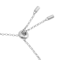 Bracelet en argent rhodié et oxydes de zirconium