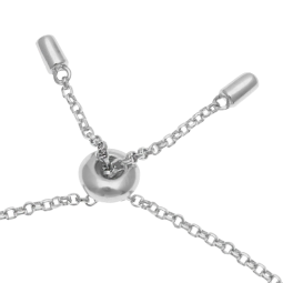 Bracelet en argent rhodié et oxydes de zirconium