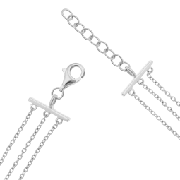 Bracelet en argent rhodié, verre et laque