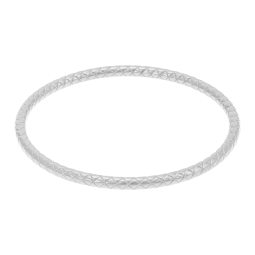 Bracelet jonc en argent rhodié
