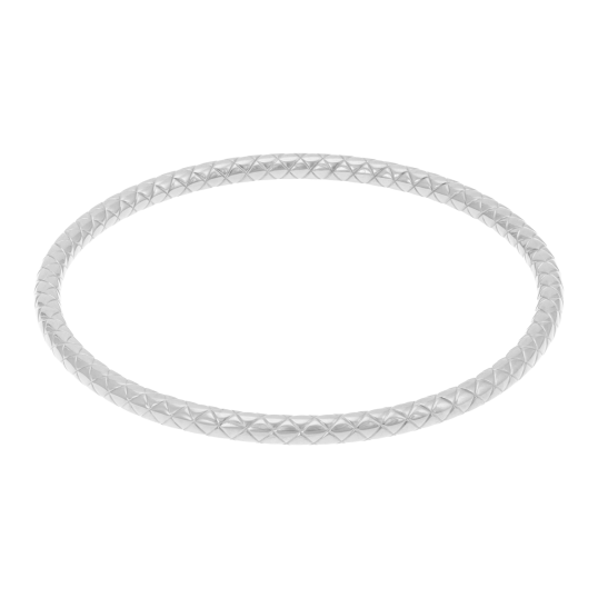 Bracelet jonc en argent rhodié