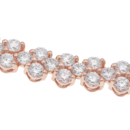 Bracelet bronze plaqué or rose et oxydes de zirconium