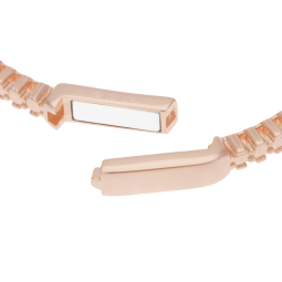 Bracelet jonc en bronze plaqué or rose et oxydes de zirconium